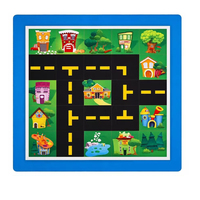 Tapis de Mahjong Américain Portable et Pliable en Boue de Diatomée à Motif Floral Orange Personnalisé, Taille 800mm*800mm, Antidérapant et Réducteur de Bruit