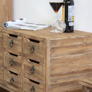 Home Living Room Accent <b>Rustic</b> Reclaimed Wood Storage <b>Cabinet</b> with Multi Drawers - Product Image 4