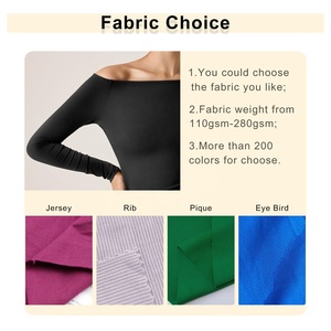 Venta al por mayor a granel, nuevo diseño informal, estilo deportivo, cuello Barco, <span class=keywords><strong>hombros</strong></span> descubiertos, camisas para mujer, camisetas de <span class=keywords><strong>manga</strong></span> <span class=keywords><strong>larga</strong></span> ajustadas - Product Image 2