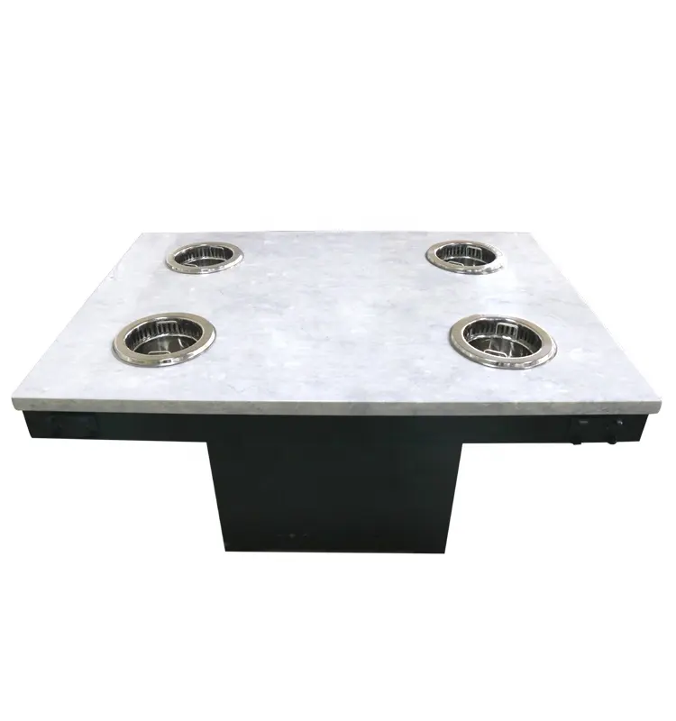 Yaweiカスタマイズされた大理石の鍋テーブル1人1鍋電磁調理器鍋テーブル