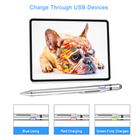 Stylet universel 2 en 1 à bouton de contrôle de haute précision pour téléphone portable Apple Tablet For Android Touch Pen