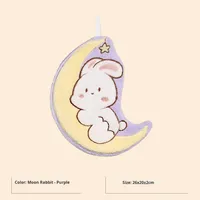 New Children's Hand Towel Hangable Absorbent Cute Rabbit Quick-Dry Coral Velvet Bathroom Hand Towel Wholesale