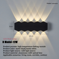 Applique murale LED moderne en aluminium étanche pour décoration extérieure avec support réglable
