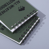 Rite de champ étanche sous la pluie cahier tactique tout temps pages en polypropylène résistant à la déchirure pour la marine, la randonnée en plein air