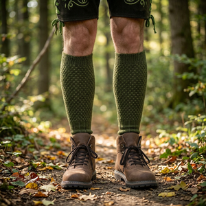 Chaussettes hautes pour hommes AlpsOak, style bavarois, en laine et acrylique, pour l'Oktoberfest allemand - Product Image 3