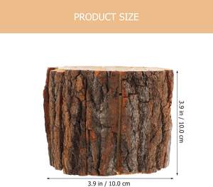 <span class=keywords><strong>Pot</strong></span> de fleur rustique en bois tronc d'arbre aspect bois petite jardinière tronc en bois bougeoir Mini <span class=keywords><strong>Pot</strong></span> de plante Cactus succulent <span class=keywords><strong>Pot</strong></span> bol - Product Image 3