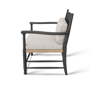 Fauteuil lounge rembourré avec cadre <span class=keywords><strong>en</strong></span> chêne et base <span class=keywords><strong>en</strong></span> corde tressée, fauteuil <span class=keywords><strong>en</strong></span> <span class=keywords><strong>bois</strong></span> pour hall d'hôtel, restaurant - Product Image 3