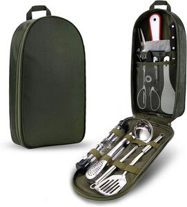 BSCI Factory <b>Camping</b> Kitchen Equipment <b>Camping</b> Cooking Utensils <b>Set</b> Portable <b>Picnic</b> Cookware Bag Campfire Barbecue Appliances - Product Image 1