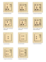 Accessoires électriques Prise universelle simple 5 broches Multi Socket Style britannique Double 13A C Post USB Switch Socket With Neon