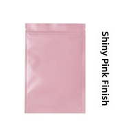 Sac d'emballage plat mini en aluminium givré avec fermeture éclair réutilisable pour bijoux, cadeaux et aliments - Boîte surprise