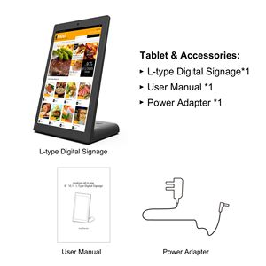 8インチOEM L字型Android 11タブレットGMS 2 + 16GBタッチスクリーン付きビジネス用レストラン注文顔認識 - Product Image 6