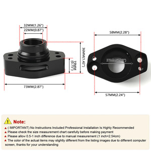 Adaptateur de soupape de commande Turbo Boost pour Ford F-150 Raptor 2.7L 3.5L, pièce d'adaptation universelle noire BOV096 - Product Image 4