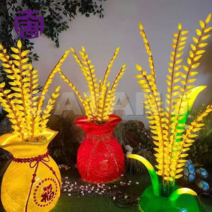 Customized Ip65 3d Lucky Bag Wheat Ear Led Lamp Transparent Resin Fiberglass Garden Lawn Decoration For <b>Christmas</b> Landscape - Product Image 5