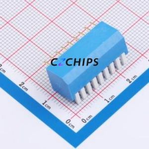 DSDP-09-B DIP Switch Through hole Component (THT) Switch Piano Key 9-Bit 2.54mm Blue - Product Image 2
