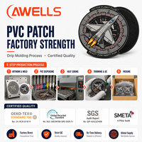 Patch en PVC souple moulé de précision 0,2 mm, badge aéronautique multicouche haute définition toutes saisons pour équipement professionnel AWELLS