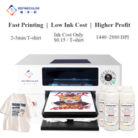 Imprimante DTG Refinecolor Epson A3 pour l'impression de t-shirts, vêtements, sweats à capuche, machine d'impression textile pour petites entreprises