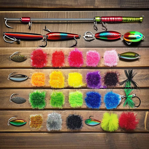 TOPIND 10mm 2m/Cartes en nylon multicolore clinquant cristal Flash <span class=keywords><strong>ligne</strong></span> pêche à la mouche attachant pour <span class=keywords><strong>nymphe</strong></span> insectes Scud pour ruisseaux lacs - Product Image 5