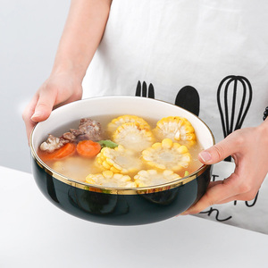 Offre Spéciale : Plat en Céramique Ovale Plaqué de Luxe sur Mesure pour Restaurants 5 Étoiles et Shopping <span class=keywords><strong>Black</strong></span> <span class=keywords><strong>Friday</strong></span> - Product Image 3