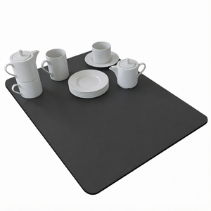 Tapete moderno de diatomita absorbente para secar platos en la encimera de la cocina, antideslizante y aislante, también como posavasos para barra - Product Image 1