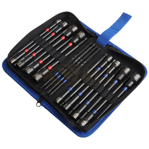 Juego <span class=keywords><strong>de</strong></span> 20 Puntas Magnéticas para Destornillador <span class=keywords><strong>de</strong></span> Impacto <span class=keywords><strong>de</strong></span> 6 Pulgadas/150 mm, Juego <span class=keywords><strong>de</strong></span> <span class=keywords><strong>Herramientas</strong></span> Profesionales para Reparación <span class=keywords><strong>de</strong></span> Automóviles, Estuche Blando Incluido - Product Image 1