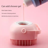Brosse de massage pour animaux de compagnie en silicone, outils de nettoyage pour chats et chiens, brosse à bulles de massage, design carré en forme de cœur
