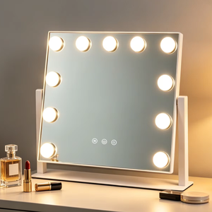 Home <b>Vanity</b> <b>Makeup</b> Mirror Dimmable LED Lighted Smart Mirror Bulbs Cosmetic Mirror for Bedroom - Product Image 2