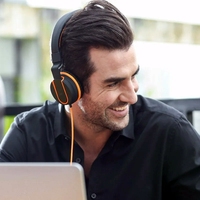 Auriculares promocionales Auriculares de estilo clásico en la oreja con micrófono con cable Precio bajo Promoción barata Auriculares para PC
