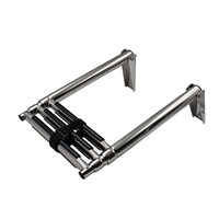 Escalera Colgante de Acero Inoxidable 304 de Tres Secciones para Drenaje/Tarima, Accesorios Marinos para Yates