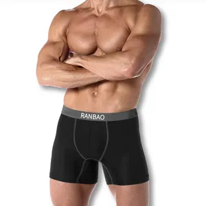 Men's Butt-lifting Butt-lifting Underwear Boxer Underwear Anti-wear Legs  Removable Cup Pad,pure Cotton