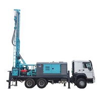 Plate-forme de forage hydraulique montée sur camion 600mTruck Water Well Mounted Drilling Rig Max.650m Forehole Machine en vente