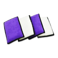 Chiffon en microfibre de qualité supérieure Poils en nylon Intérieur de la carrosserie des voitures Tampon de récurage détaillé Éponge de nettoyage ménager