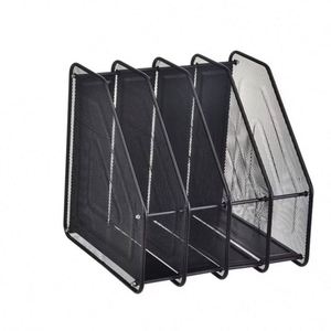 Heavy Duty 4 Compartment Metal Mesh Desktop Document Sorter Organizer Rack Office <b>File</b> Trays Magazine Holder - Product Image 2