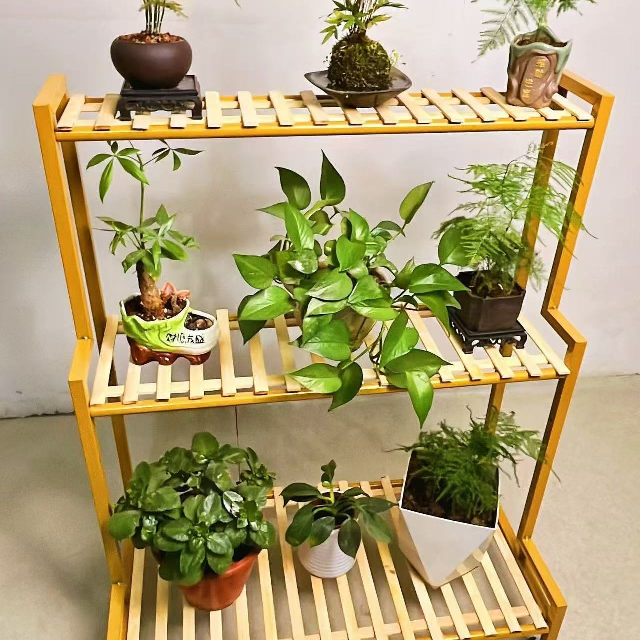 Cadre doré à quatre niveaux, support de fleurs à plusieurs niveaux de 120 mm de long