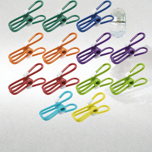 Pinzas de Ropa de Acero Inoxidable Coloridas, Pinzas de Lavandería Metálicas Antideslizantes, Pinzas de Secado Portátiles de un Solo Lado para Ropa - Product Image 3