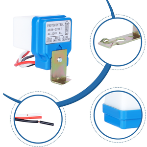 Interrupteur photovoltaïque thermique automatique CNRIYA 6A pour extérieur, contrôle de la lumière jour/nuit, capteur <span class=keywords><strong>CDS</strong></span> 12 mm, couvercle résistant aux UV, IP54, 120/220V - Product Image 3