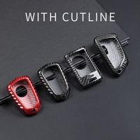 Housse de porte-clés à distance en fibre de carbone véritable pour Cadillac CT4 CT5 CT4-V C8 Corvette 2020 2021 Escalade CT6 DTS XT5 XT6 3/4/5/