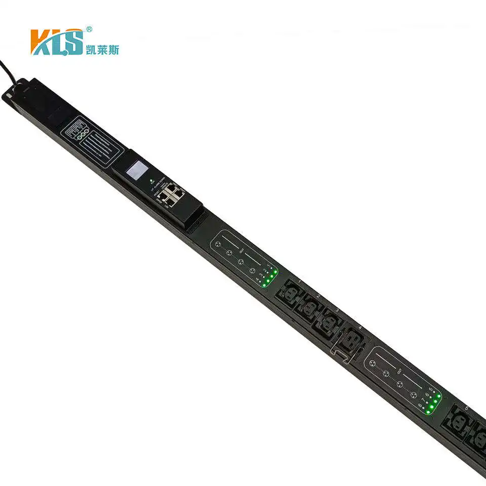 KLS hızlı sevkiyat 0U 3 fazlı yüksek güç 0U 45KW 63A raflı dolap yüksek kaliteli PDU bireysel hava anahtarlama koruması ile