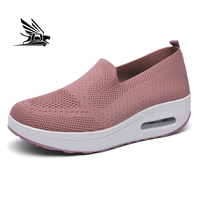 Chaussures de course légères et respirantes de sport tendance pour femmes Chaussures couvrant le pied Chaussures tendance à bascule