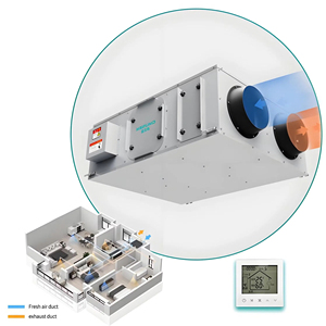 Ventilación Mecánica de Alta Eficiencia y Bajo Ruido con Recuperación de Calor MVHR ERV Sistema de Ventilación con Intercambio de Aire Fresco - Product Image 3