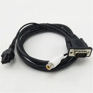 DB 15Pin Male to MOLEX 3.0mm Pitch 4pin Injection Molding Terminal Wire Harness with RCA Audio Cable