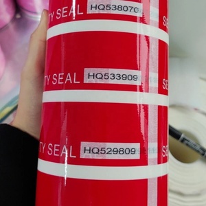 Cinta de Seguridad VOID Roja con Perforación y Número Único a Prueba de Manipulación - Product Image 3