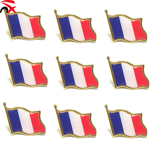 Épinglette drapeau <span class=keywords><strong>de</strong></span> la France, motif international ondulant, pour chapeau, cadeau patriotique international - Product Image 1