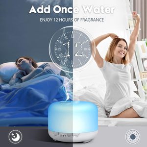 1000ml ultrasons Air arôme humidificateur télécommande 7 couleurs LED lumières électrique huile essentielle ménage Mini plastique - Product Image 2