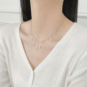 Collier à pampilles en argent sterling 925, chaîne à maillons, perles, pendentif à pampilles, bijoux tendance Dylam, personnalisable - Product Image 2