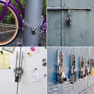 Đen 4 Dials Kết Hợp Có Thể Đặt Lại Khóa Mật Khẩu Khóa An Toàn Cửa Locker Pad Khóa Padlock Du Lịch Hành Lý Vali Khóa Phòng Tập Thể Dục - Product Image 6