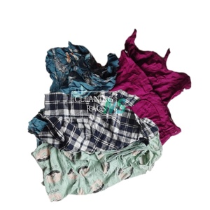 Trapos industriales de algodón 100%, Trapos de punto de colores mezclados absorbentes suaves, paquete de corte de residuos textiles 5kg 10kg 25kg 100kg opciones - Product Image 1