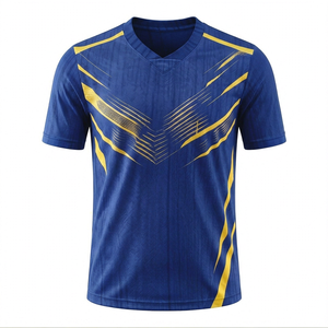 Camiseta de Fútbol Transpirable con Estampado por Transferencia de Calor |   Diseño Personalizado Corto |   Fabricante OEM ODM |   100% Poliéster de Secado Rápido - Product Image 1