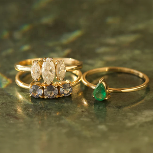 Bague de fiançailles ZYO personnalisée en argent 925 de haute qualité avec trois moissanites VVS, coupe marquise, plaquée or, pour femmes et hommes - Product Image 5