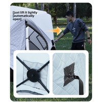 Équipement de camping d'hiver en plein air, tente de pêche sur glace hexagonale épaisse, rembourrée, coupe-vent, résistante au froid, chaude et imperméable