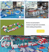 Grande structure aquatique de loisirs, parcours d'obstacles flottant, château aquatique gonflable, utilisation commerciale, installation facile